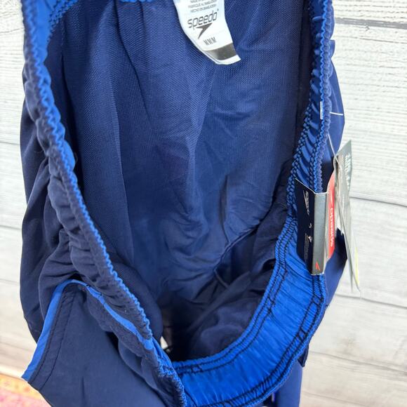 Speedo Men's Navy Blue Loose Fit UPF 50+ Swim Trunks Size Medium - Picture 8 of 9